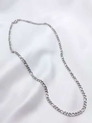 Figaro Necklace Stainless Steel 50 cm New Silver