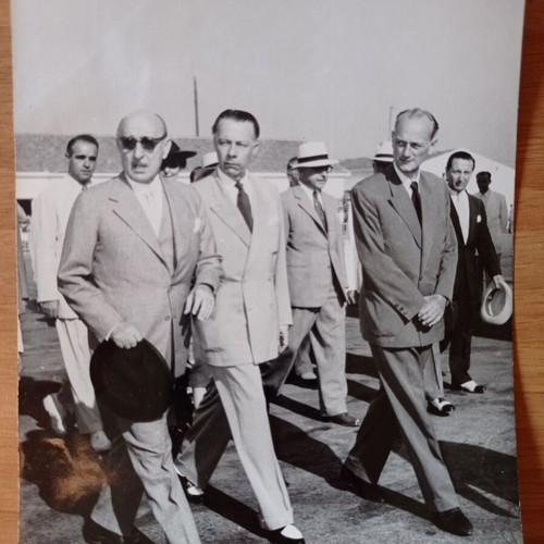 Historical photo of Papagos, Kanellopoulos, Karamanlis 1954 used