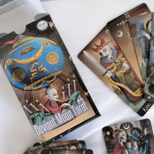 Deviant Moon Tarot handmade used deck with 78 laminated cards