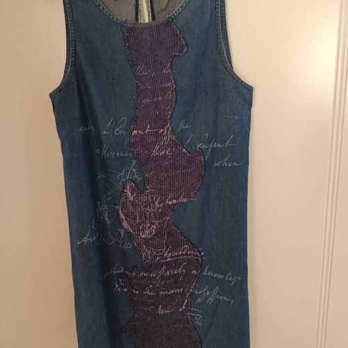 Attrattivo denim dress size L like new, blue