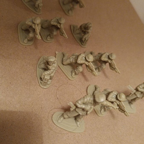 English Commando Figures used, World War II, pack of 12, 1:32 scale