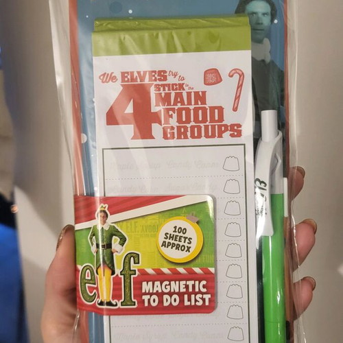 Elf notepad new with list and magnet for fridge