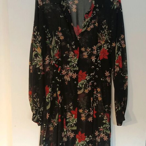 Bershka asymmetrical floral dress like new, size M-L