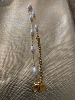 Steel hand chain new, white and gold colors