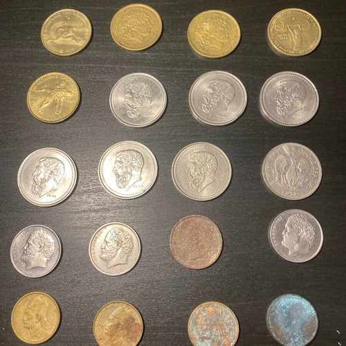 Various drachma coins like new in perfect condition
