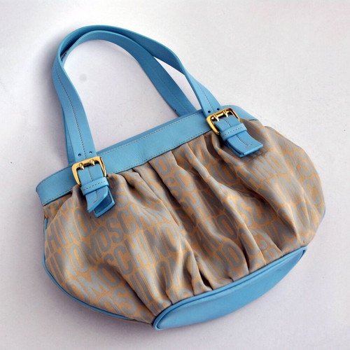 Moschino shoulder bag baby blue and beige like new
