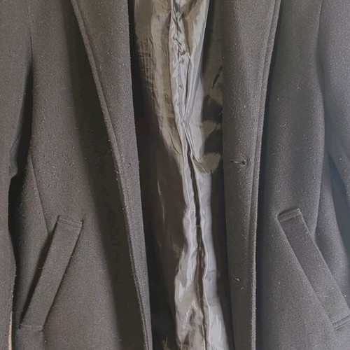 Bershka black coat like new, size S