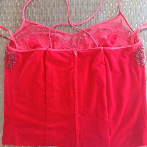 Raxevsky Medium crop top red velvet like new