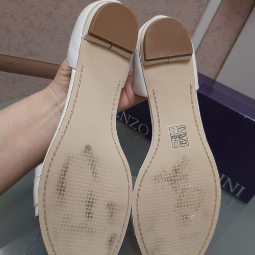 Enzo Angiolini summer shoes white and gold size 41 like new