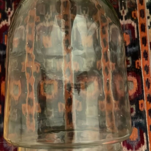 Vintage lamp made of blown glass new, Mollers