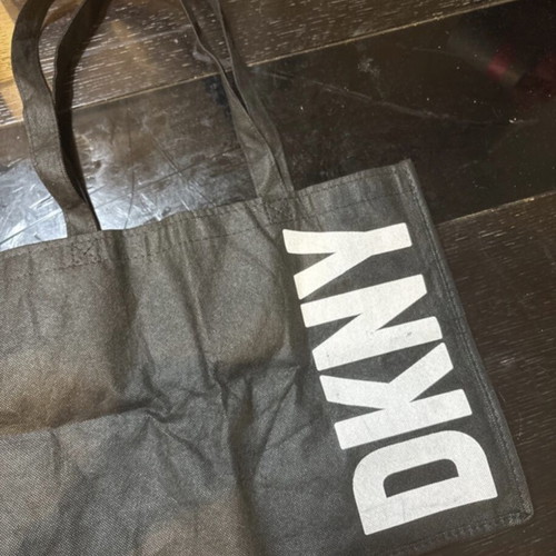 DKNY shoulder tote bag, black and white