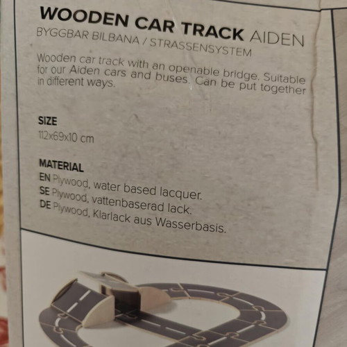 Kids Concept Wooden Car Track used, 18 pieces, 12+ months