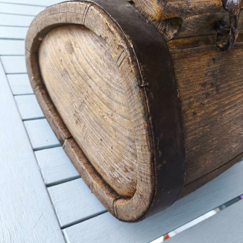 Antique Greek Folk Art Wooden Canteen 1800 used