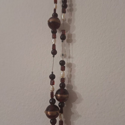 Handmade long necklace used with 925 silver charms