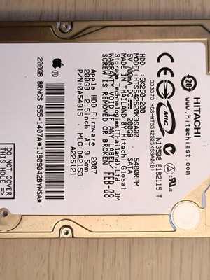 Hitachi HTS542520K9SA00 200GB употребяван лаптоп хард диск