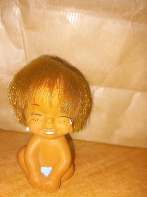 Vintage small doll used, Japanese retro 70's