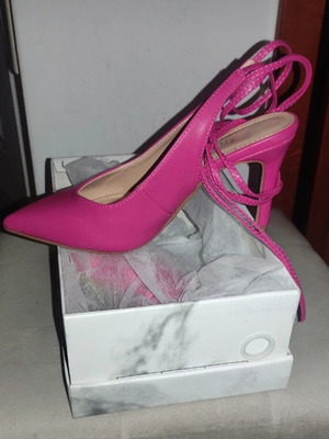 Pink high heels like new with box, size 36