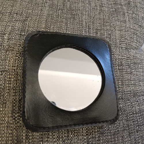 Vintage leather pocket mirror like new