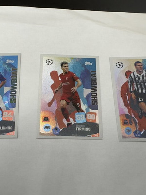 Topps Showboat Football Cards Ronaldinho Firmino Zidane new, lot of 3