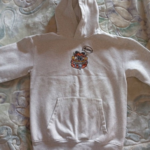 Garfield H&M hoodie light gray like new, size 12-14