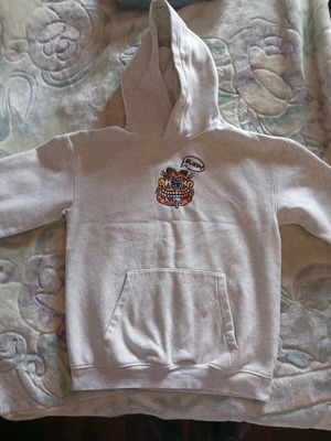 Garfield H&M hoodie light gray like new, size 12-14