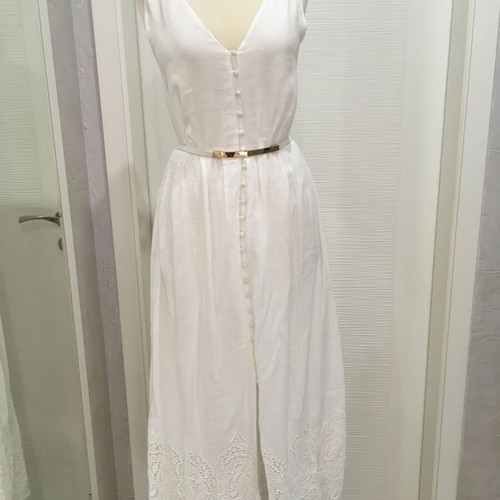 Massimo Dutti dress 100% cotton with embroidery, like new, size 38