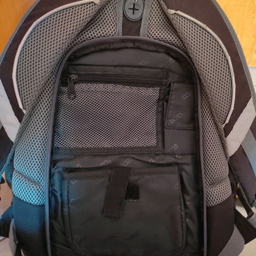 Polo backpack with 3+1 compartments like new, black