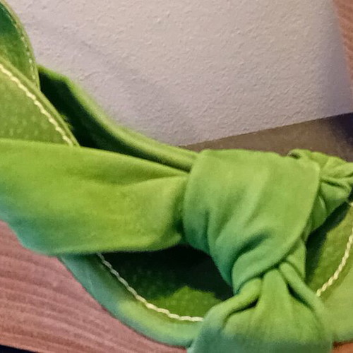 Zara leather wedge platforms 36 green suede like new