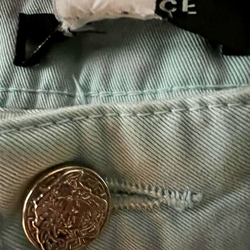 Gianni Versace Straight Leg Pants Light Mint Green New