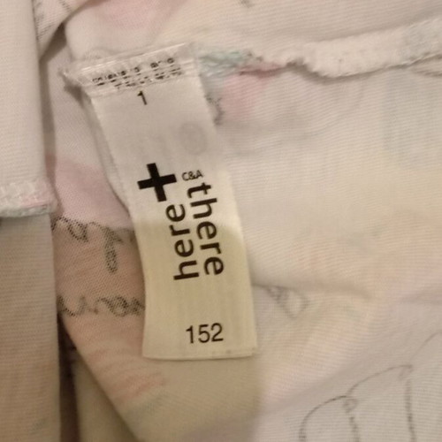 C&A pajamas like new, 2 pairs, size 146-152, white and green