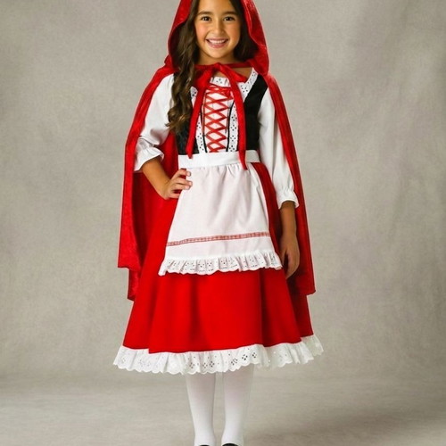 Children's Little Red Riding Hood Costume Greek Made for Ages 1–10