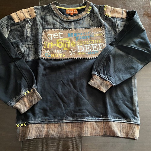 M-ONE sweatshirt for 10-year-old kids, black and brown, size 140 cm