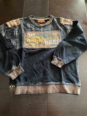 M-ONE sweatshirt for 10-year-old kids, black and brown, size 140 cm