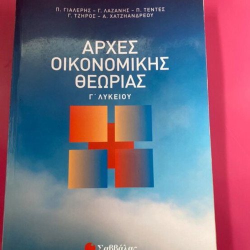 Principles of Economic Theory for 3rd Grade Lyceum like new, Savvalas