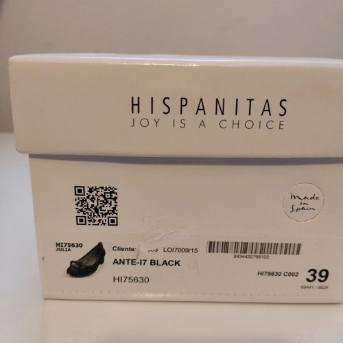 Hispanitas women's shoes ballerinas size 39 like new, suede with tassels