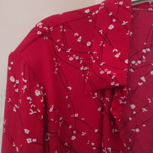 Vintage shirt with shoulder pads, like new, size L, red pink