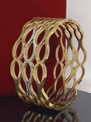 Βραχιόλι Sterling Silver 925 επιχρυσωμένο statement cuff 49,3g