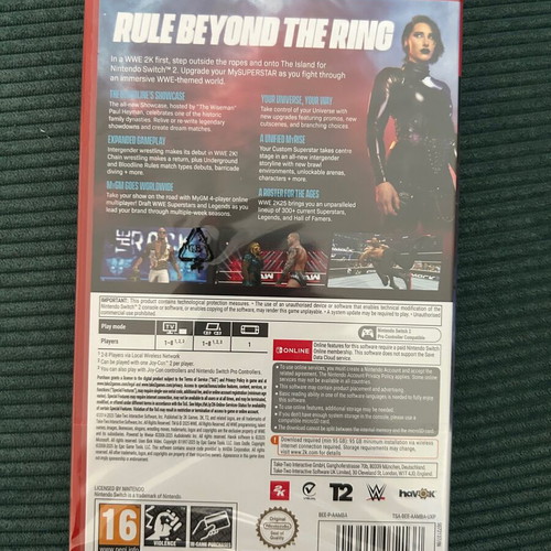 WWE 2k25 Nintendo Switch 2 game, sealed