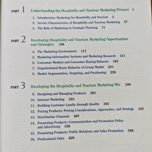 Marketing for Hospitality and Tourism 4th edition like new, English