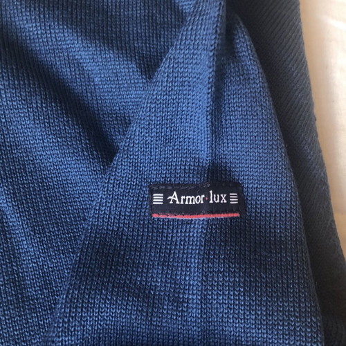 Armor Lux Damgan Pullover new men's sweater 100% merino wool blue M