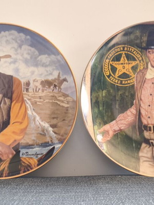 Franklin Mint John Wayne Collector Plate Set limited edition