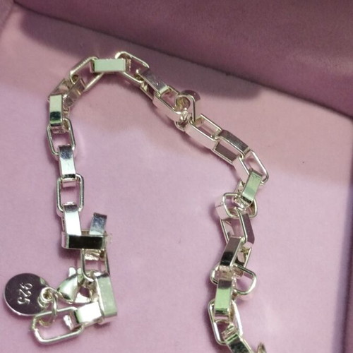 Silver Plated Bracelet 20 cm Adjustable Unisex New