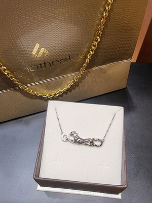 925 silver panther necklace with zirconia