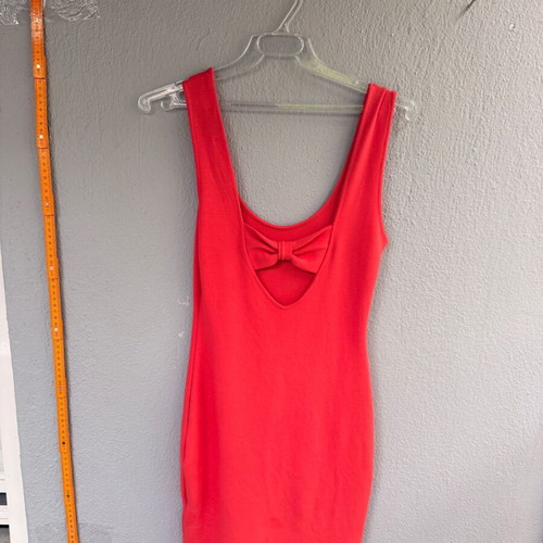 Pull & Bear fitted red mini dress with bow used