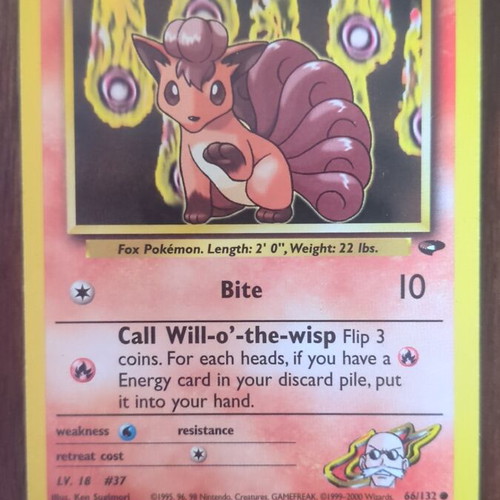 Blaine's Vulpix Pokemon card used 1999-2000