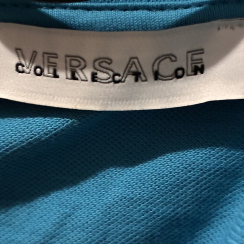 Versace Collection men's polo shirt light blue XL like new