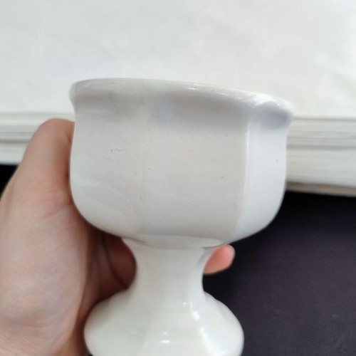Vintage ceramic flowerpot used, height 10 cm