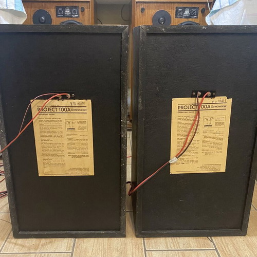 Pioneer Project 100A vintage speakers pair with 10” woofer used