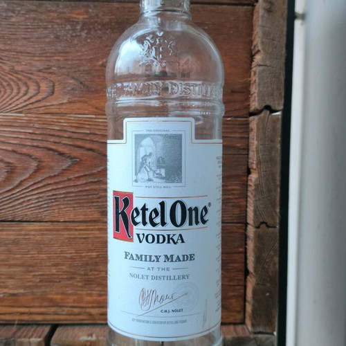 Ketel One bottle used, empty for collectors and crafts