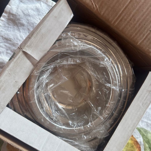 Tiger Feet stainless steel bowl set, new, 5 pieces